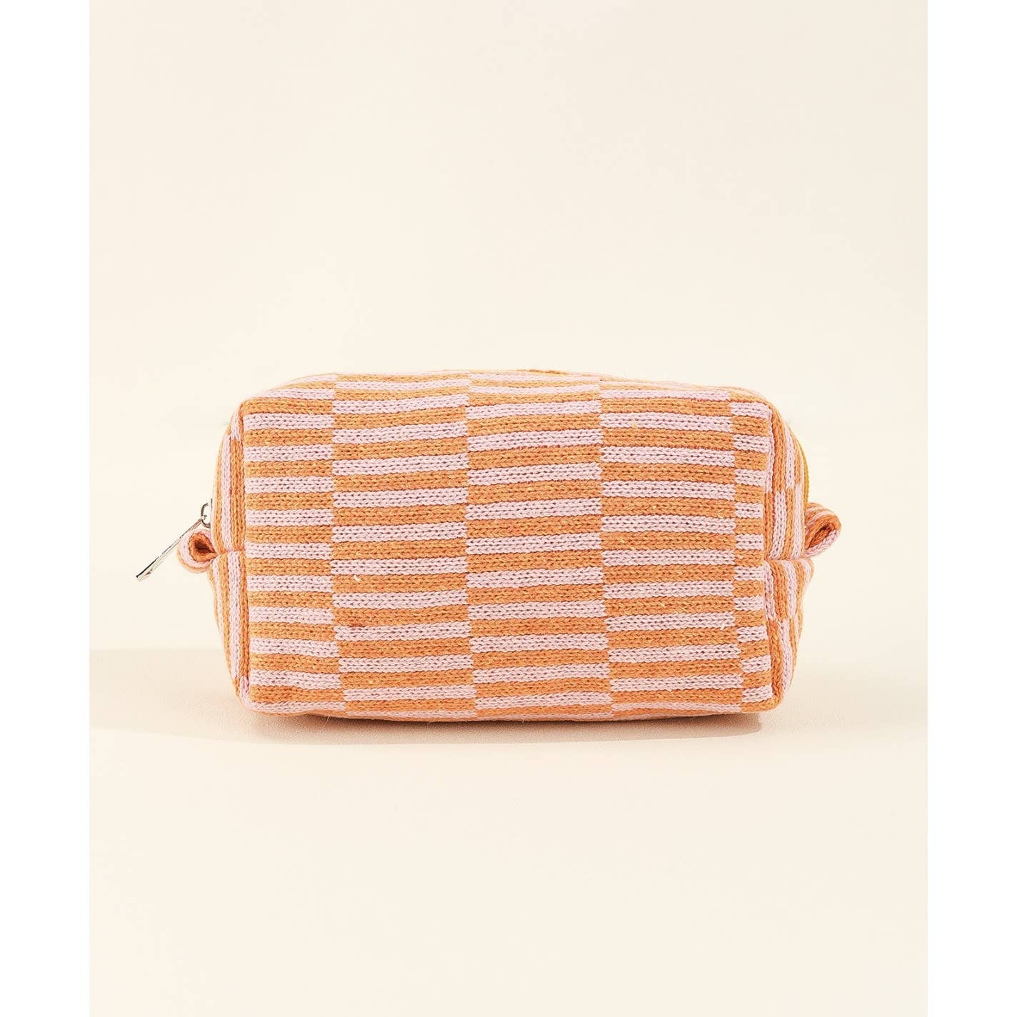 Striped Pattern Makeup Bag Accessory Pouch