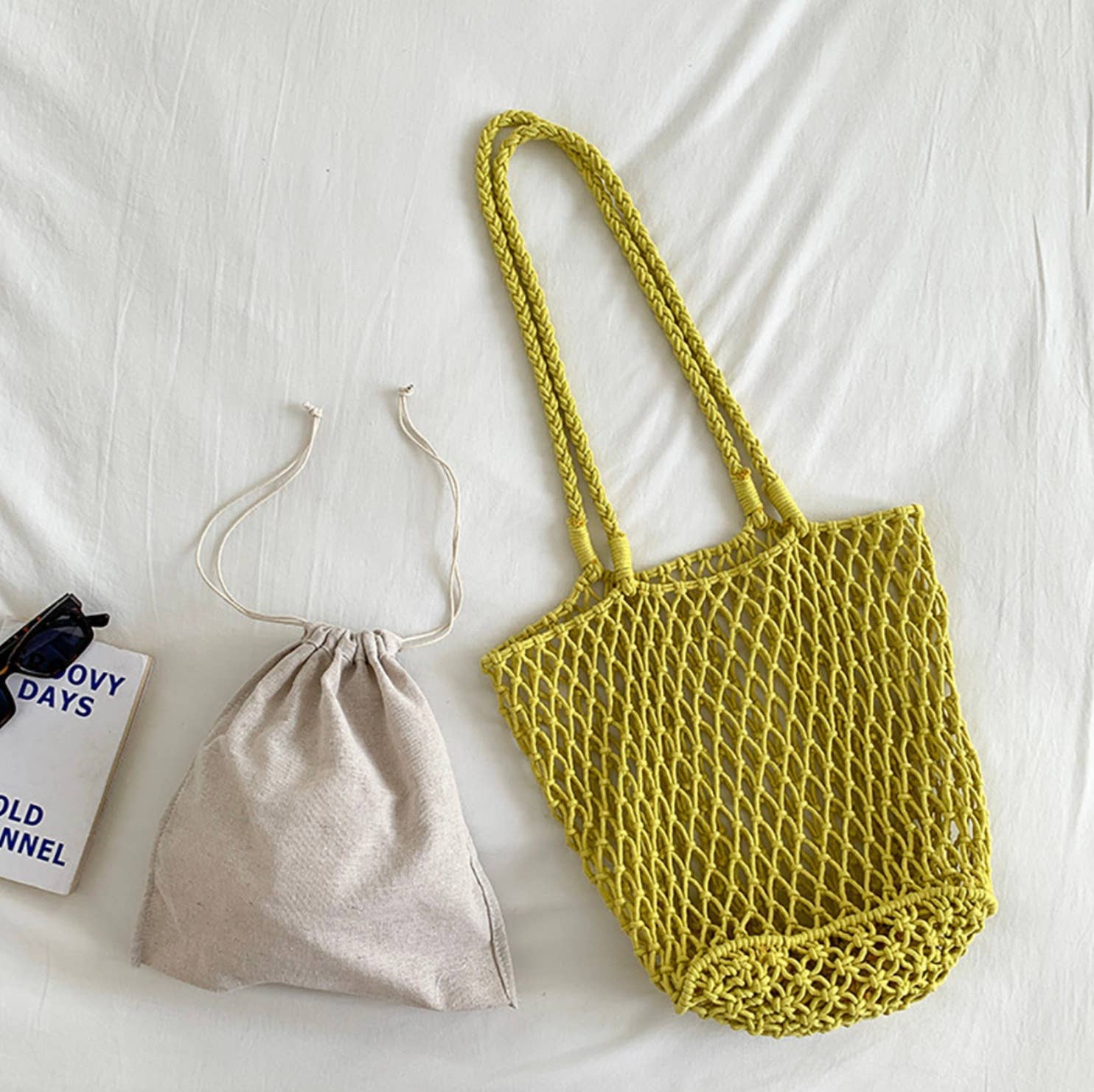 Cotton Woven Styled Shoulder Bag and Canvas Bag