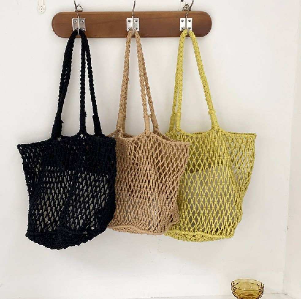 Cotton Woven Styled Shoulder Bag and Canvas Bag