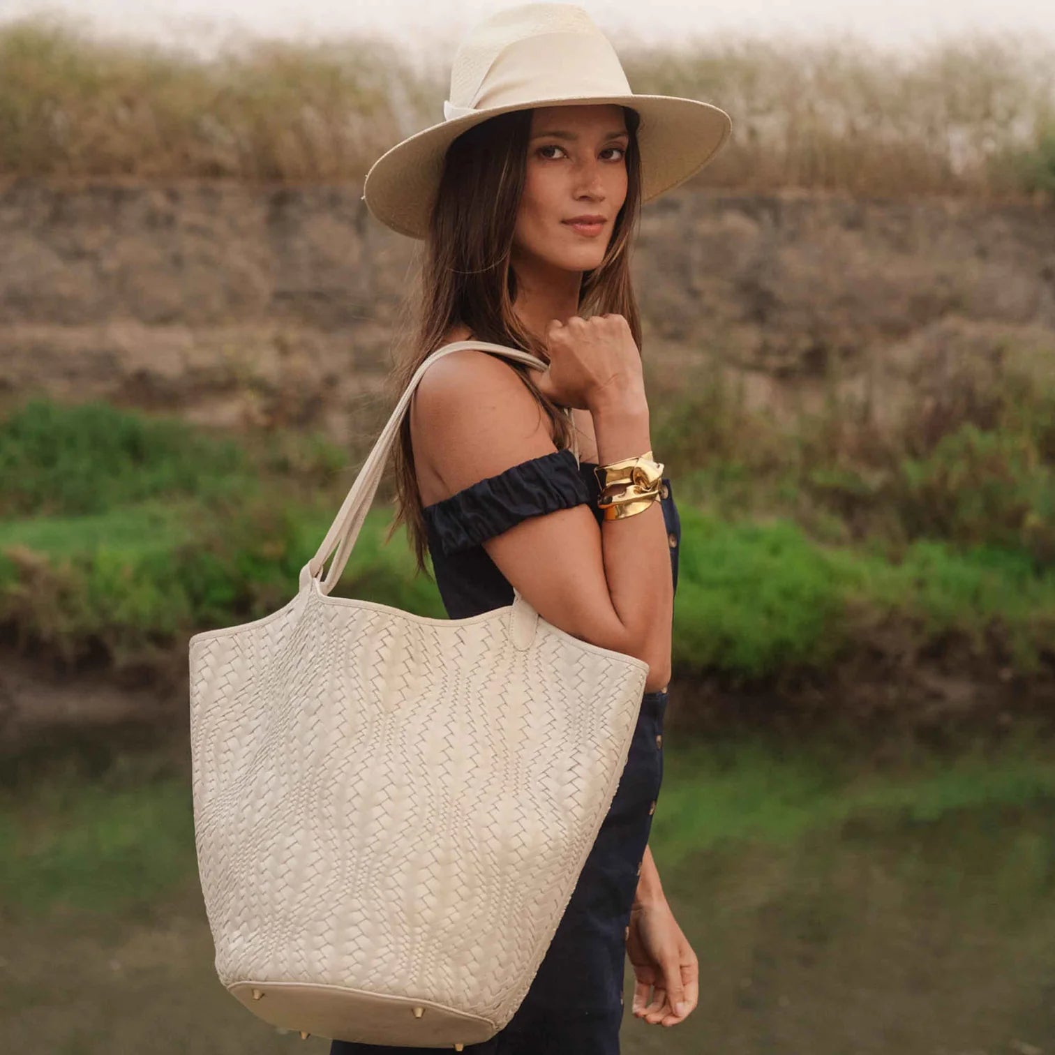 Flow Woven Large Tote