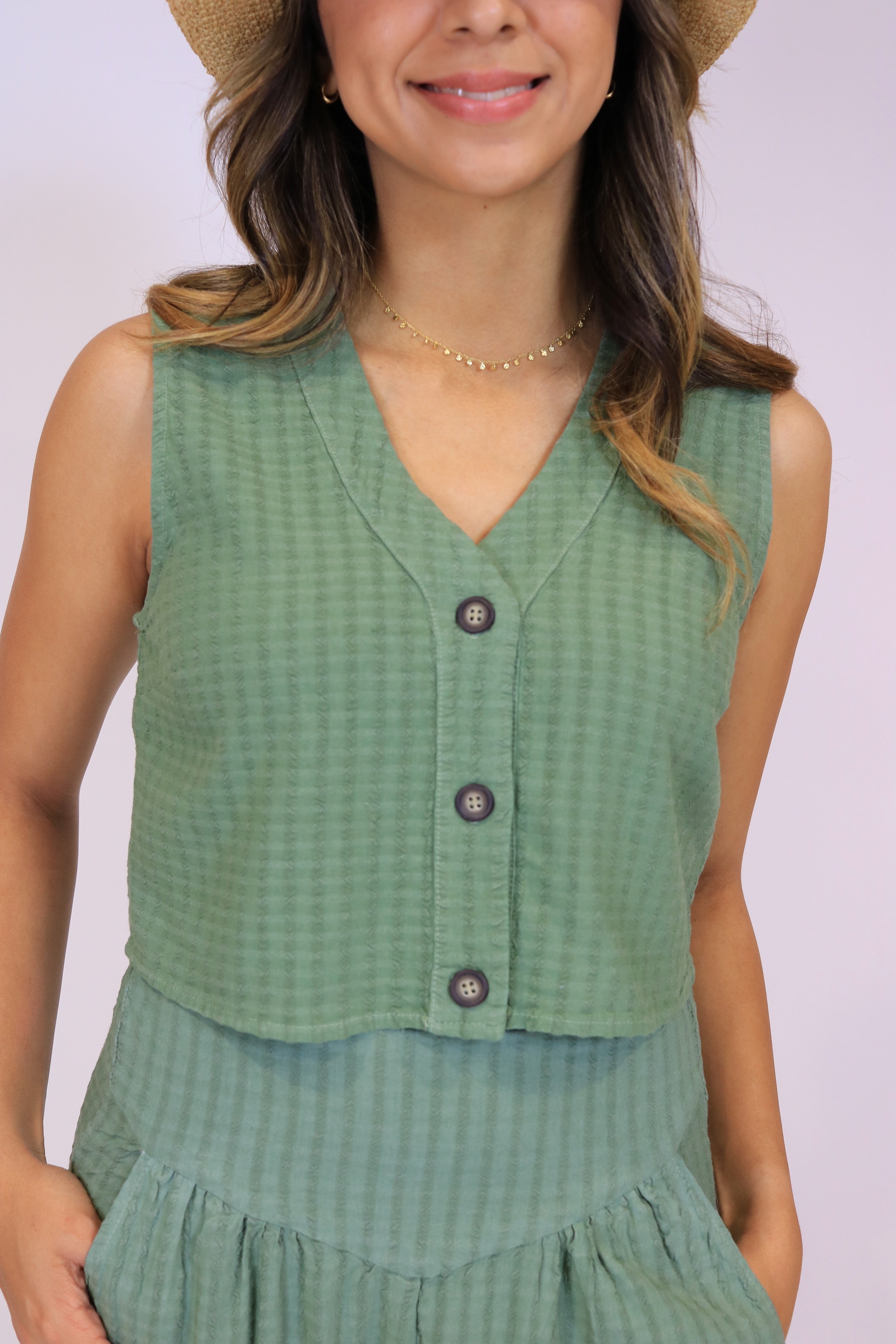 Lin Crop Vest