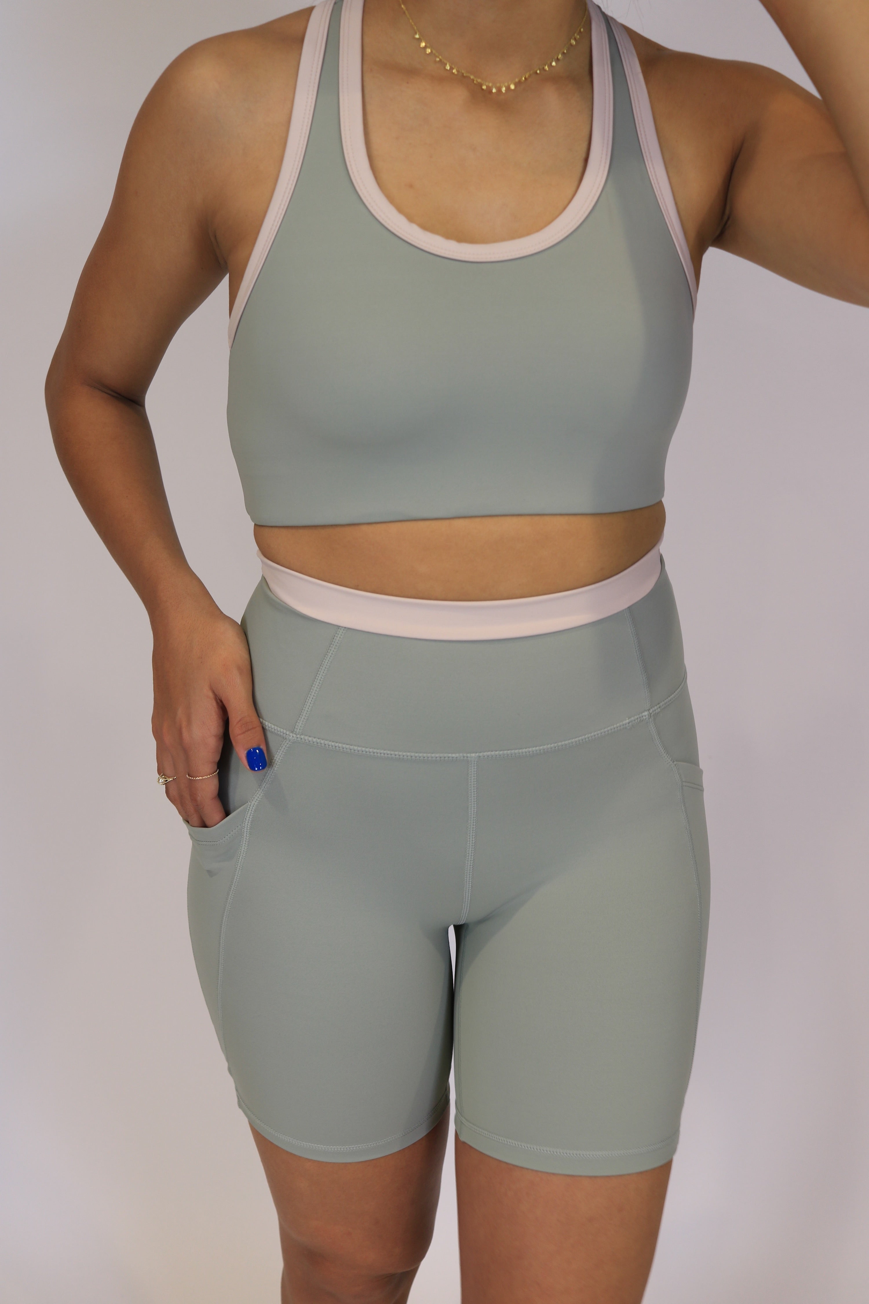 All Core Racer Sports Bra-Rosemary