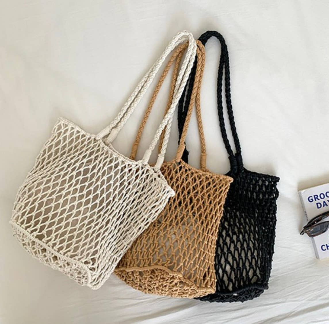 Cotton Woven Styled Shoulder Bag and Canvas Bag