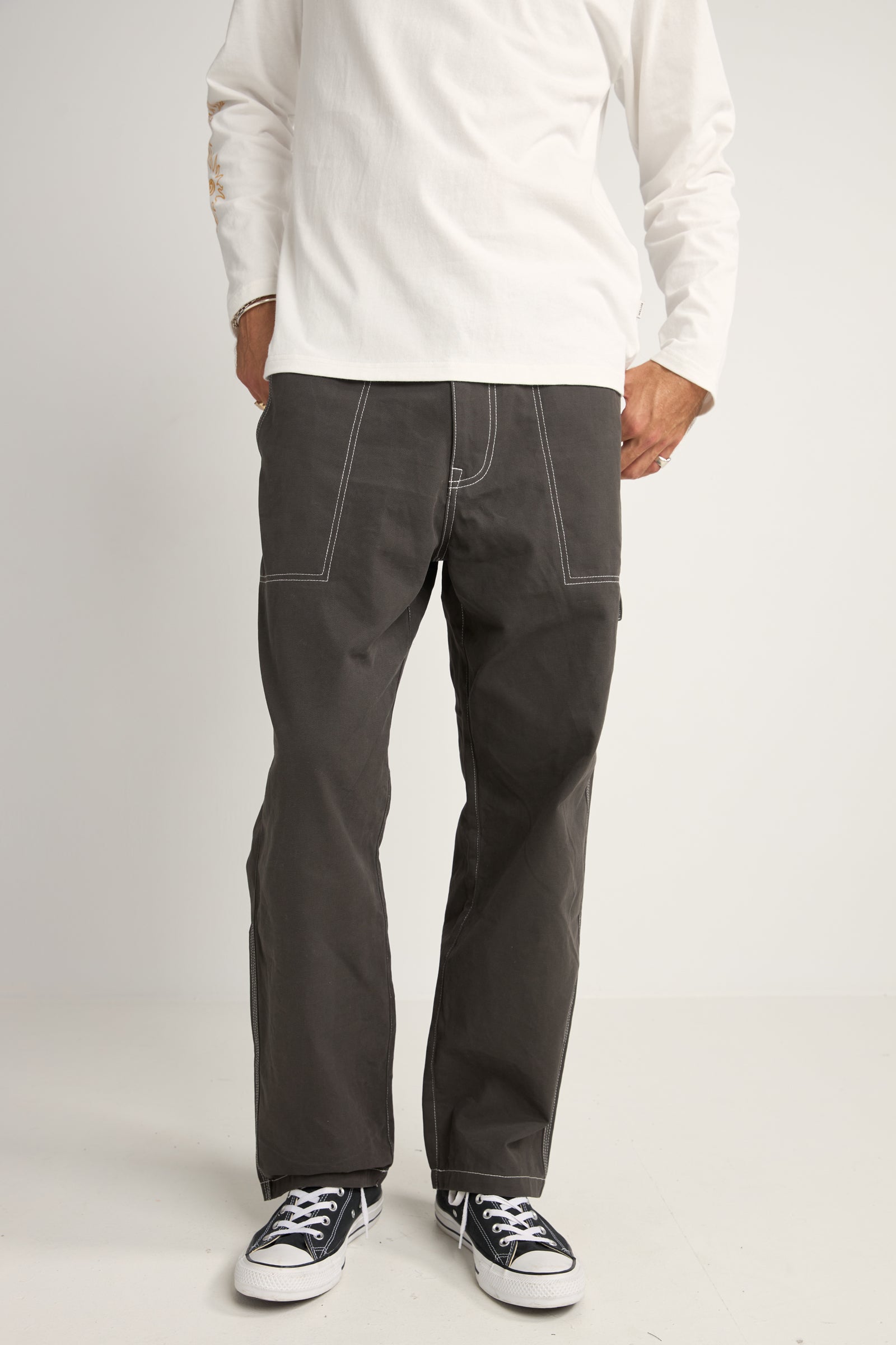 Contrast Stitch Carpenter Pant