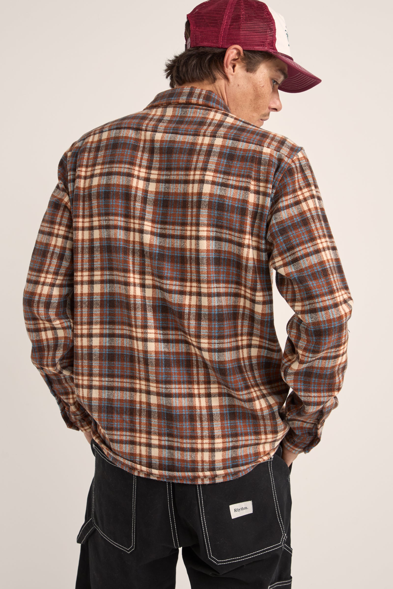 Albert check LS shirt