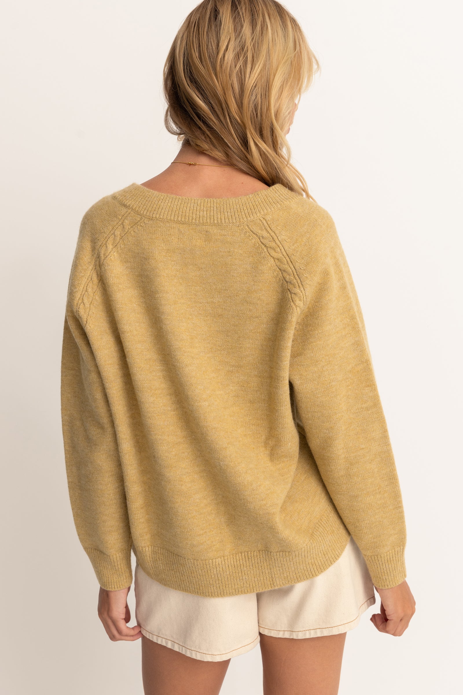 Moonstone Oversized V Neck Sweater