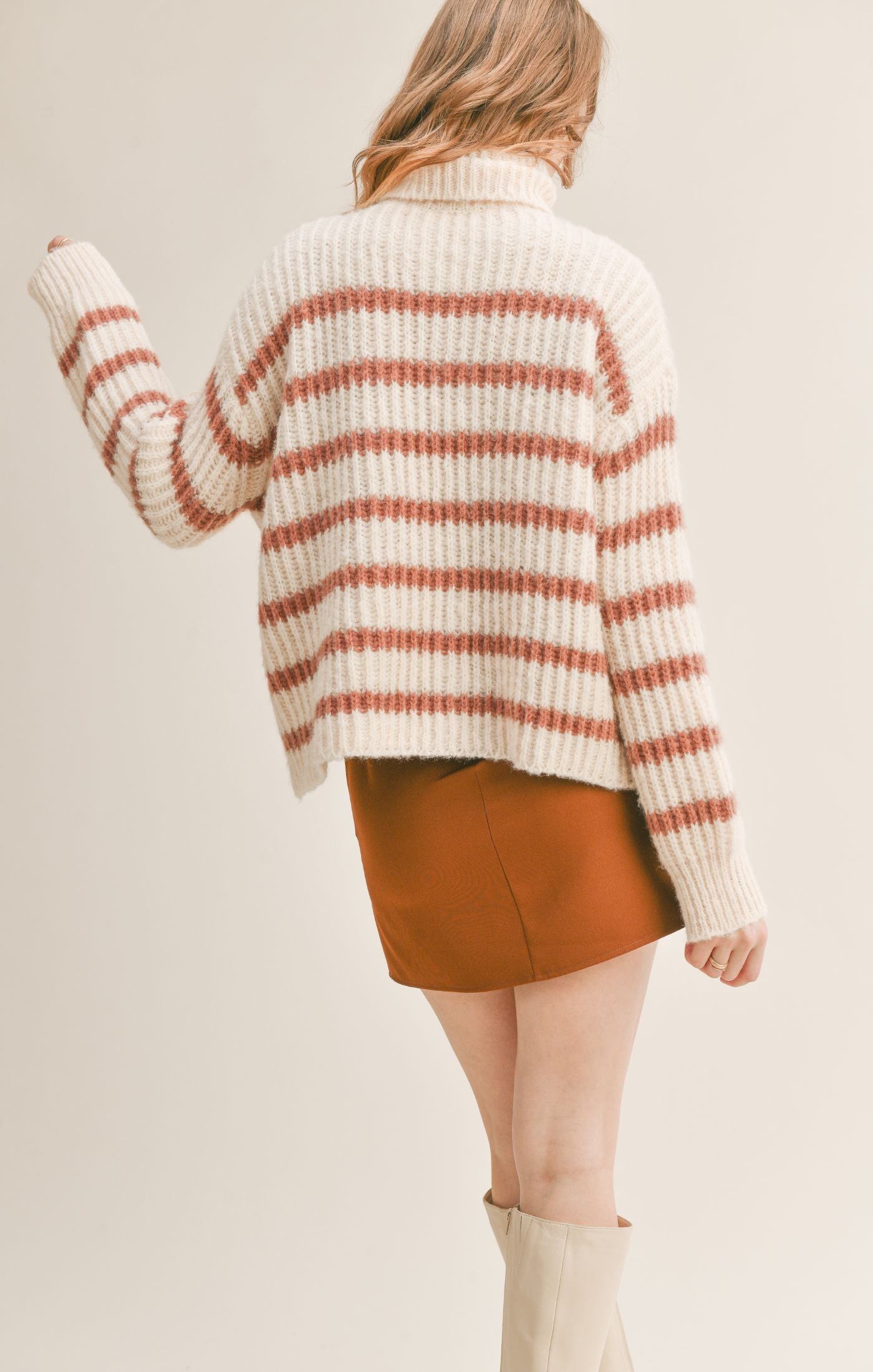 Aki Turtle Neck Striped Sweater