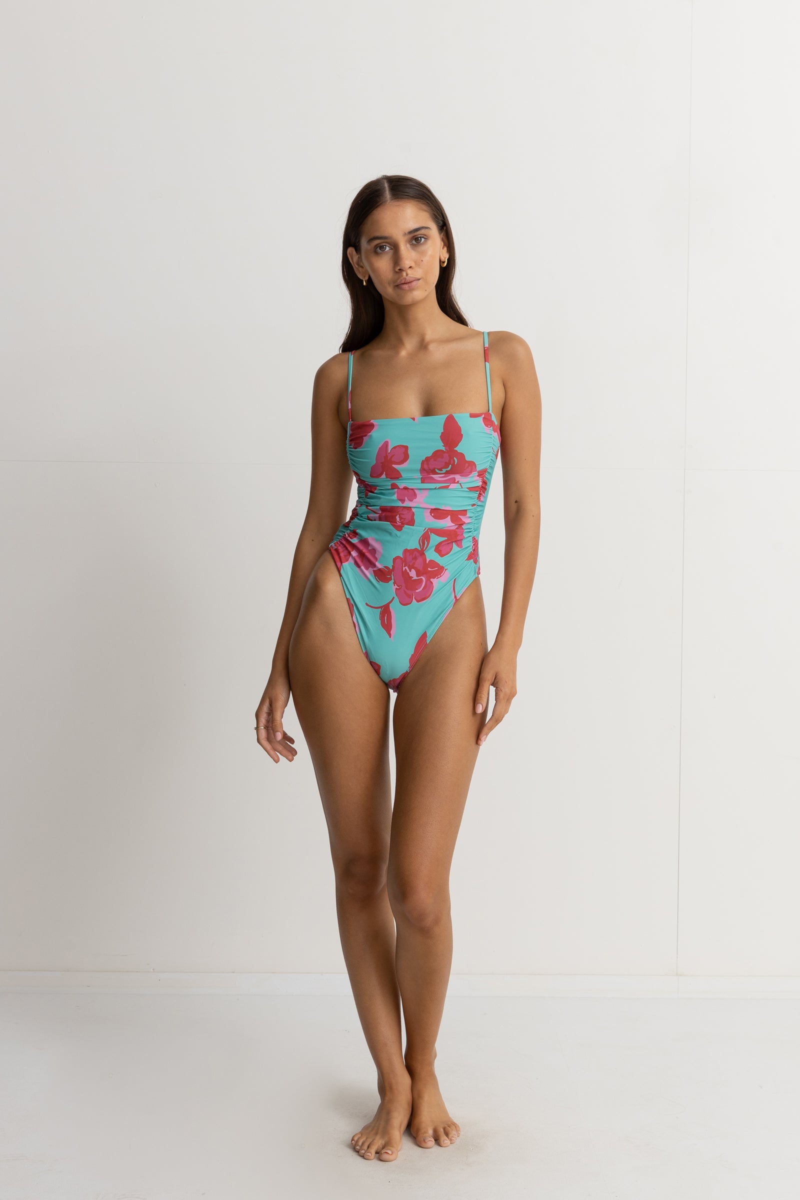 Inferna Floral Scrunched Side One Piece