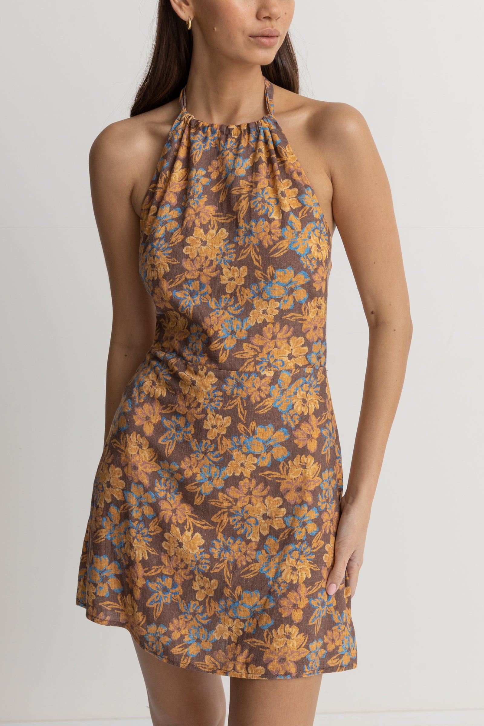 Oasis Floral Halter Mini Dress