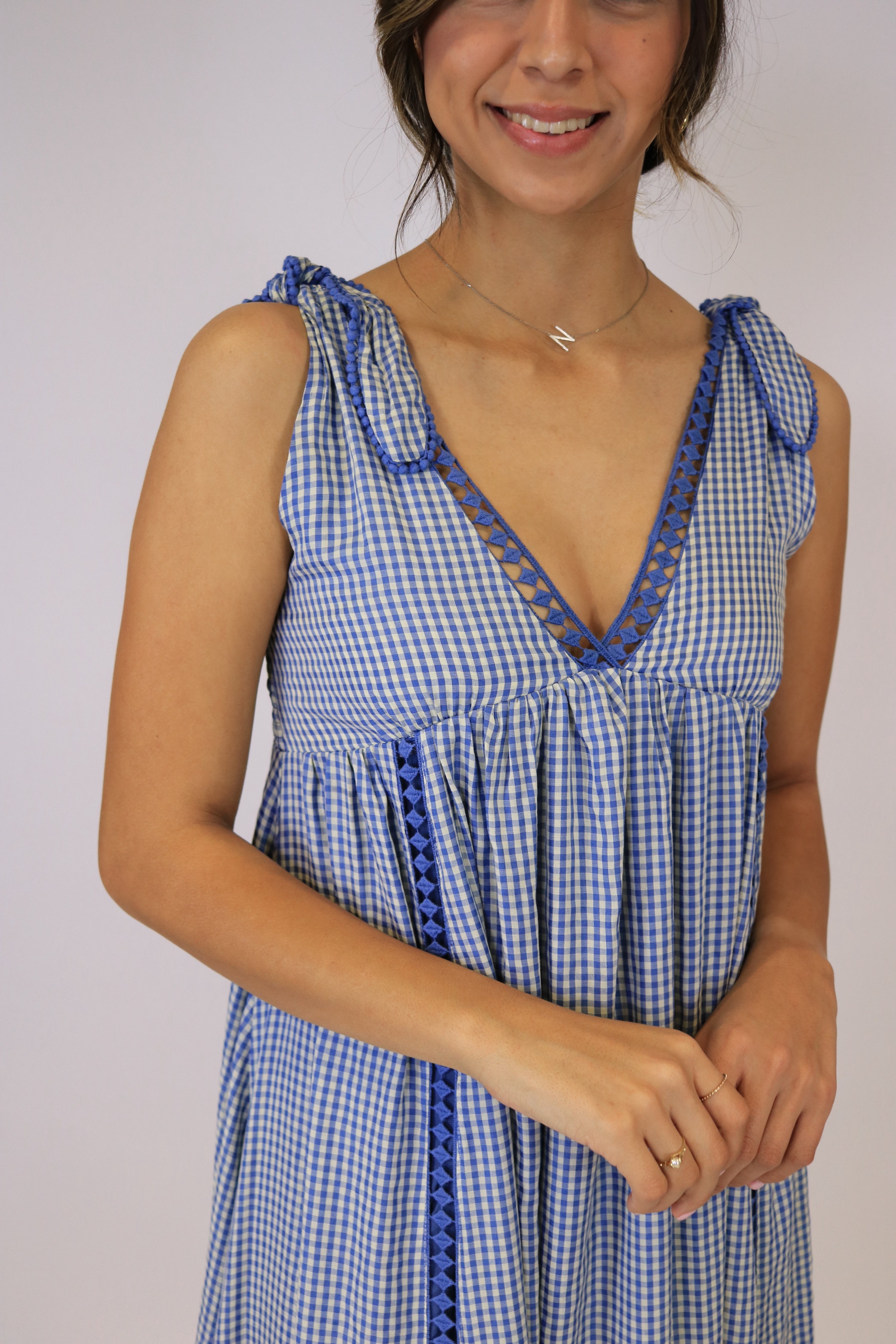 Prairie Blue Gingham Dress