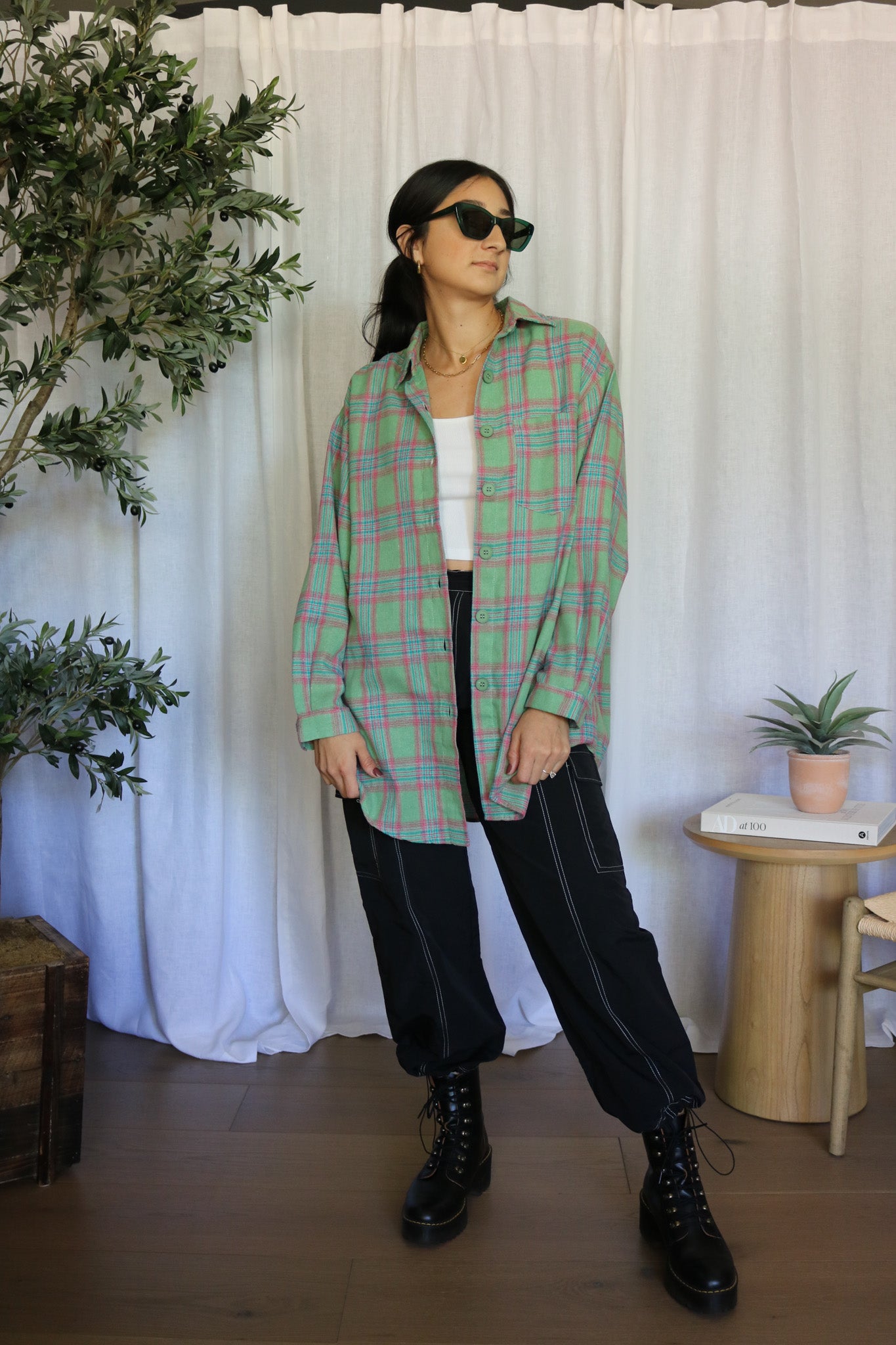 Oversized Green Flannel